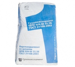 Цемент ЦЕМ II/А-Ш 32,5Б М-400 Сухоложскцемент, 50 кг_1
