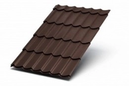 Металлочерепица (RAL 8017) коричневый шоколад 1190х2250х0,5мм (2,68м2)
